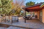  Enjoy year round living on the outdoor patio that runs the full length of the home
